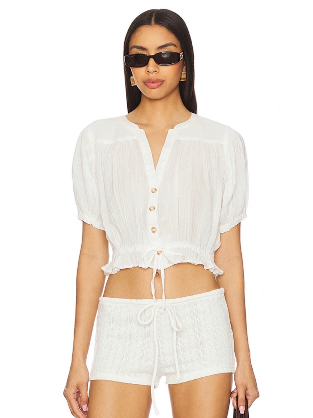 Free People Women’s White Little Cloud Top